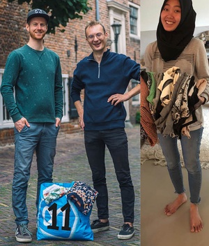 Selfies of different people wearing clothes shared via their local Loop
