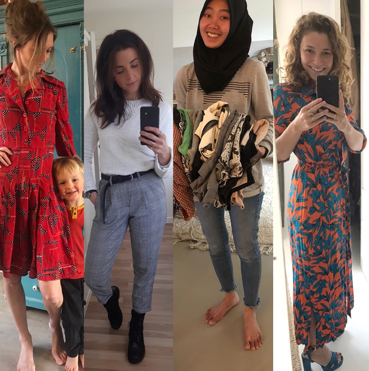 selfies of different people wearing clothes shared via their local Loop