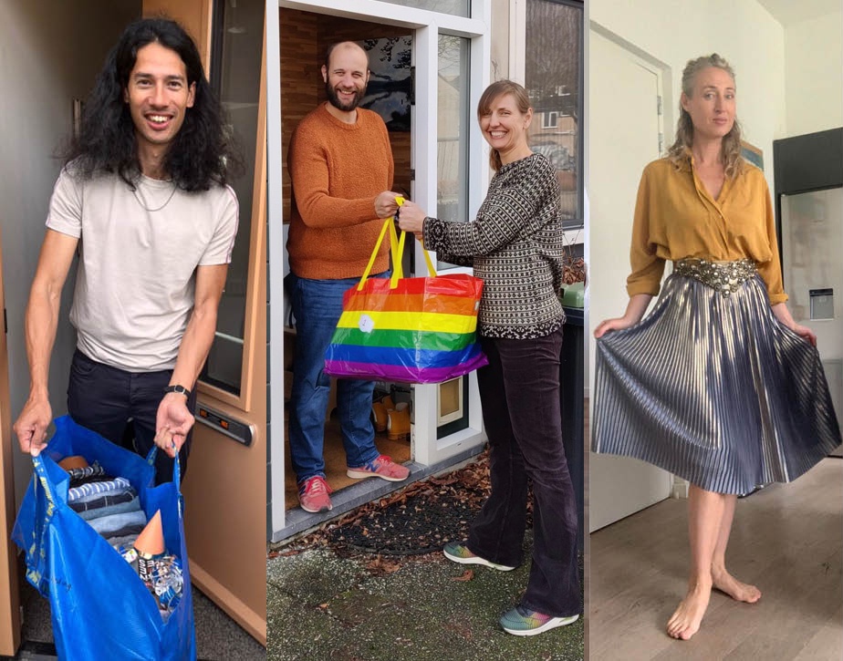Selfies of different people wearing clothes shared via their local Loop